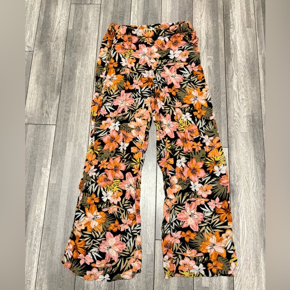 Billabong Orange Black Wide Leg Pants - Picture 1 of 3